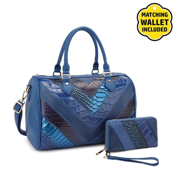 Fashion Faux Leather Handbag + Wallet Set - Picture 2 of 5